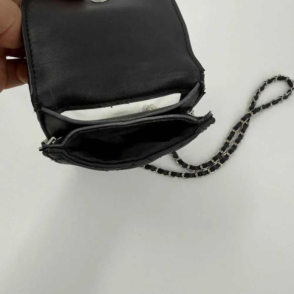Badgley Mischka Black Bag Phone Case w Diamond Quilting - Vegan Leather